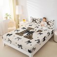 thumbnail image 4 of Feelyou Bow Monogrammed K Full Size Sheets, Kawaii Princess Bowknot Bed Sheets, 4pcs, 4 of 7