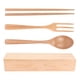thumbnail image 1 of Juego de 4 palillos y cucharas, vajilla de madera portátil con caja para el hogar, hotel, restaurante, 1 of 10