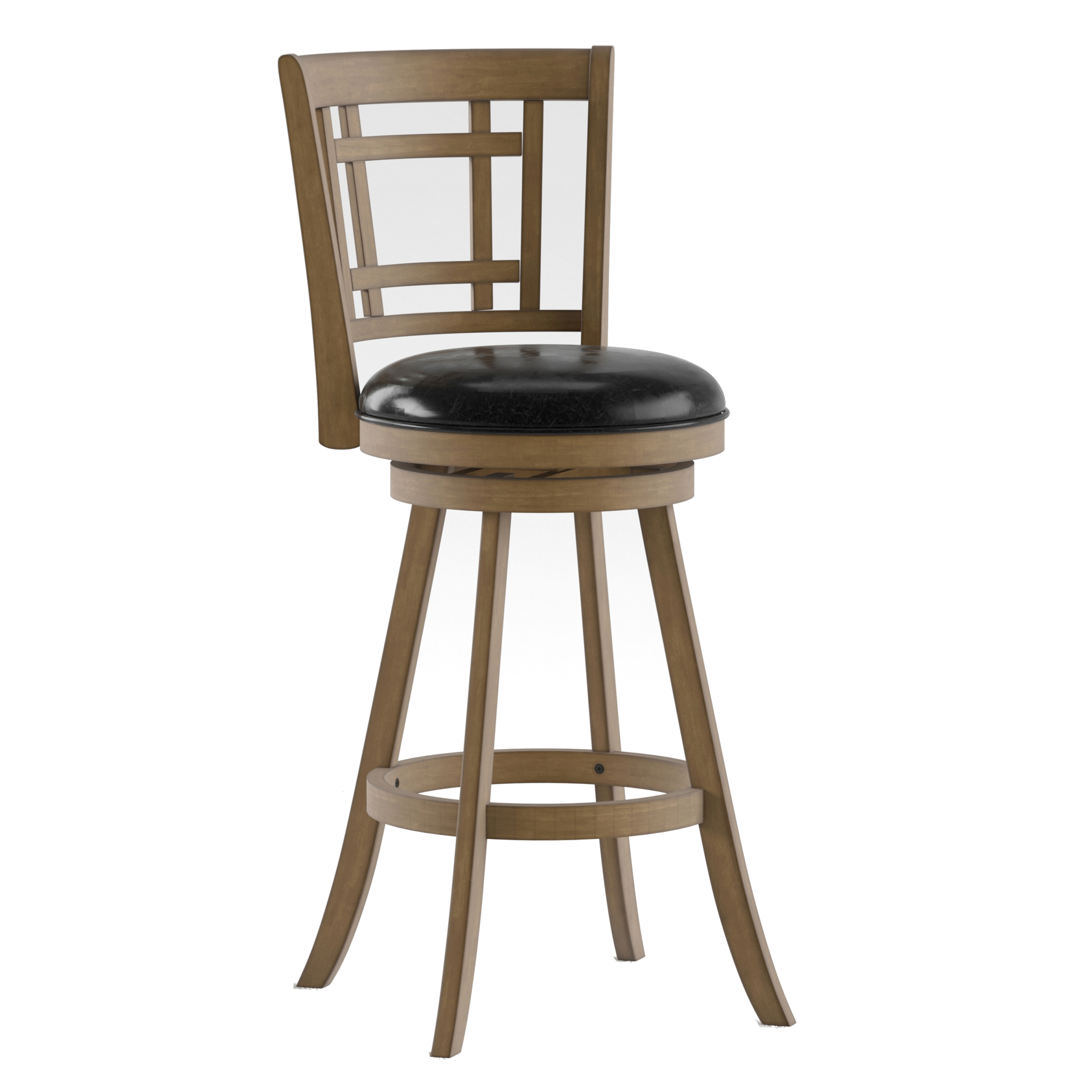 Furniture of America Hillcrest Wood 29-in Swivel Barstool, Maple