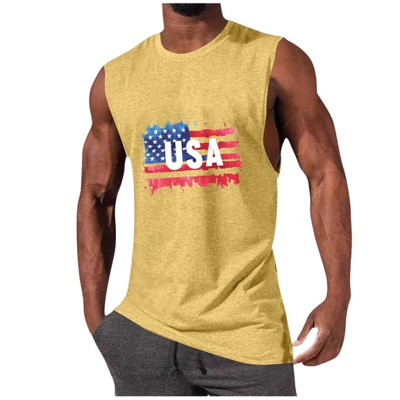 Summer Tank Tops for Men 2026 250 Anniversary USA Tank Top American 4th of July Shirt 1776-2026 Patriotic Tee S