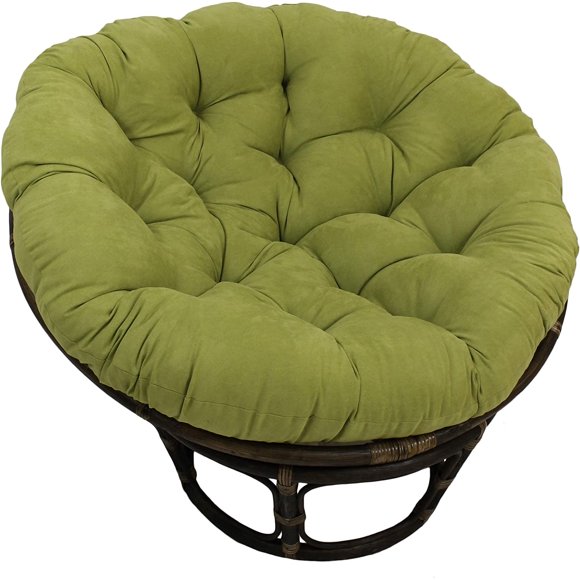 GFDYREE Solid Microsuede Papasan Chair Cushion, 52" x 6" x 52", Black