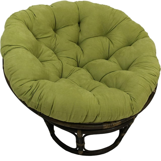 GFDYREE Solid Microsuede Papasan Chair Cushion, 52" x 6" x 52", Black