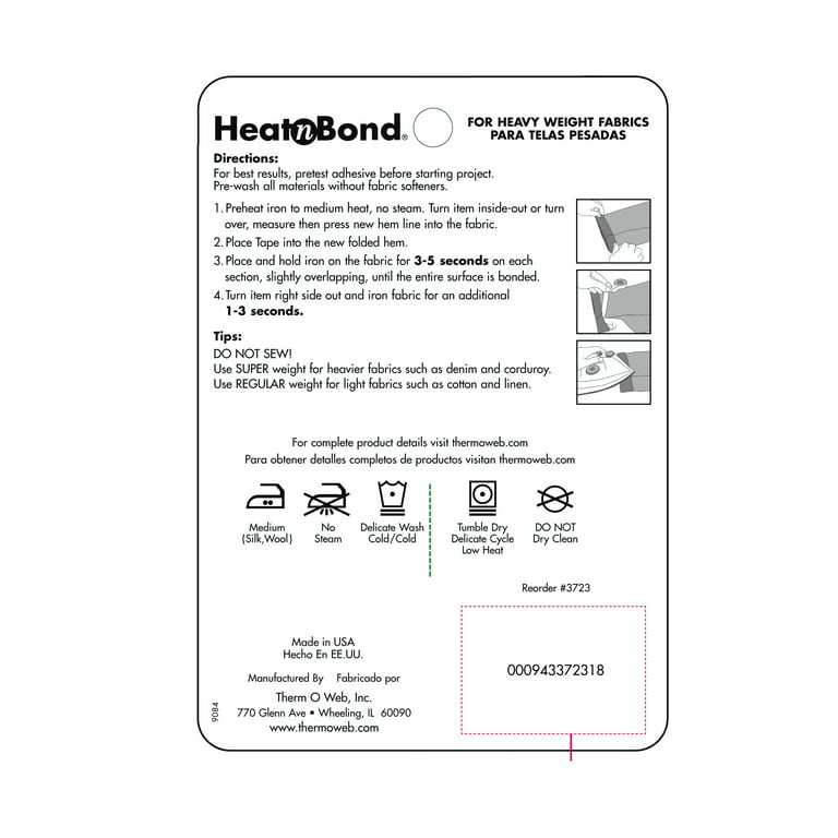 Heat n Bond - Iron On Adhesive - Hem Tape - Therm O Web