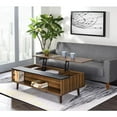 thumbnail image 2 of ACME Avala Rectangular Wooden Coffee Table with Lift Top in Walnut and Black, 2 of 6