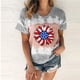 thumbnail image 1 of Fiudx Ofertas Flash Artículos En Oferta Camiseta de Manga Corta con Cuello Redondo y Estampado Del Día de La Independencia para Mujer, 1 of 4
