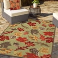 thumbnail image 5 of Liora Manne Ravella Area Rug Moss Falling Leaves Indoor Outdoor 70% Polypropylene, 5 of 5