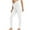 White, variant on HUPOM Palazzo Pants For Women Cargo Pants Track Pants High Waist Rise Full Straight-Leg XL
