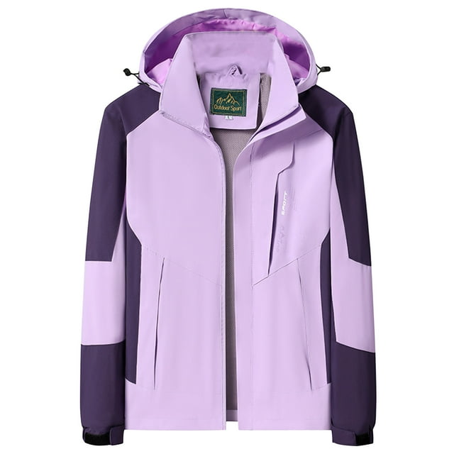 CEHVOM Veste de Pluie Solide pour Femmes Imperméable à Capuche Coupe-Vent en Liquidation