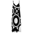 thumbnail image 4 of Retro Black White Circles Pop Art Sleeveless Dress wedding dresses for woman summer clothes for women beach dresses, 4 of 6