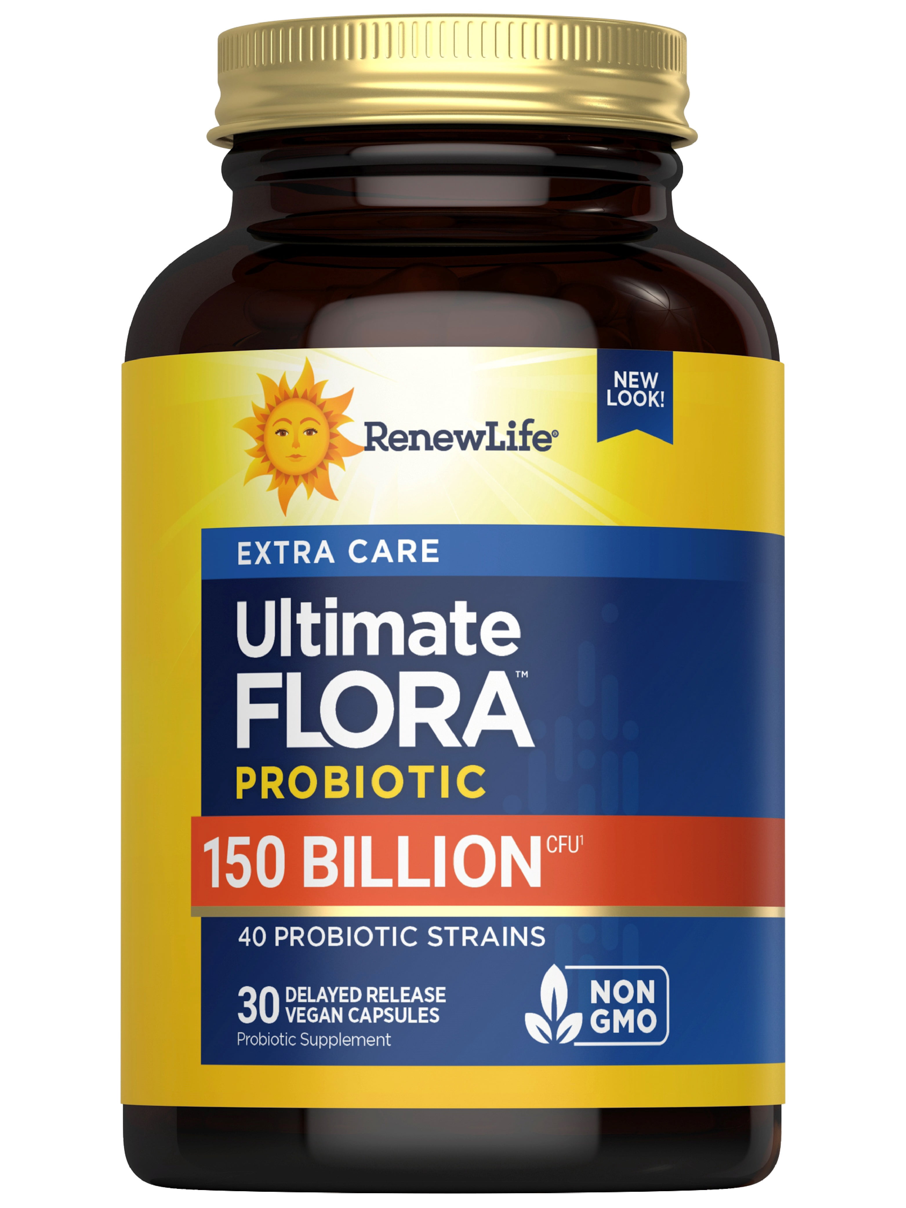 Ultimate Flora Probiotic | 30 Vegan Capsules | 150 Billion CFU |  by Renew Life