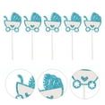 thumbnail image 3 of FOMIYES Cupcake Toppers Blue Paper 10Pcs 2x2in, 3 of 8