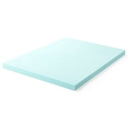 Lucid 4 Cooling Gel with Aloe Plush Memory Foam Mattress Topper, Twin