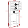thumbnail image 2 of Bamboo Over The Toilet Storage Cabinet, Bathroom Space Saver, Over The Toilet Rack with Adjustable Shelf, Natural Color, 2 of 6