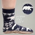 thumbnail image 4 of BambooMN Men's Knit Winter Gripper Slipper Socks - Polar Bear - S/M - 1 Pair, 4 of 6