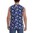 thumbnail image 4 of Balery Skull flower tie dye Camisetas sin mangas para hombre, absorbe la humedad y protege contra el mal olor.-Large, 4 of 7