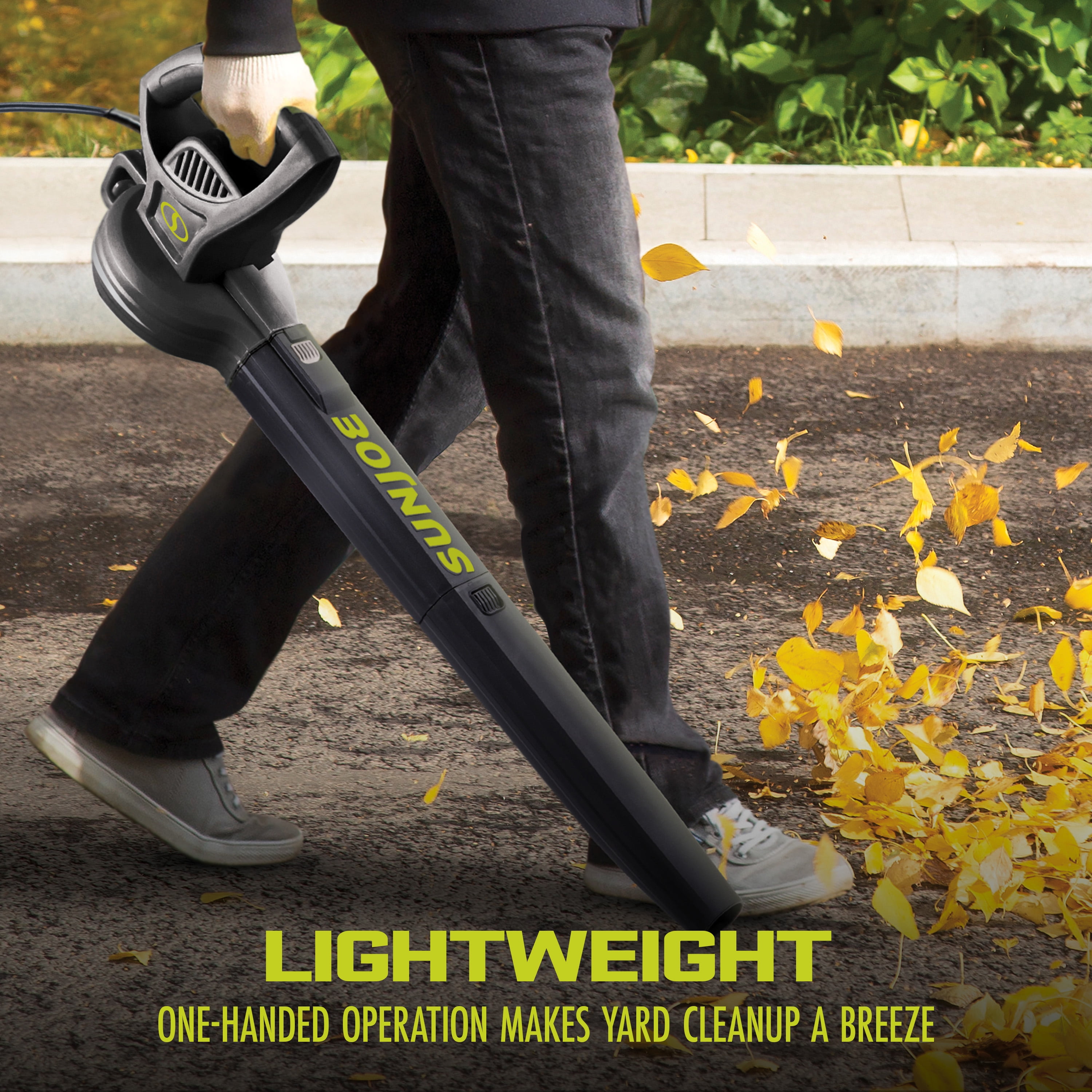 Sun Joe 6-Amp 155 mph Corded Handheld Leaf Blower, Light-Duty Lawn Tool, Blue (Open Box)