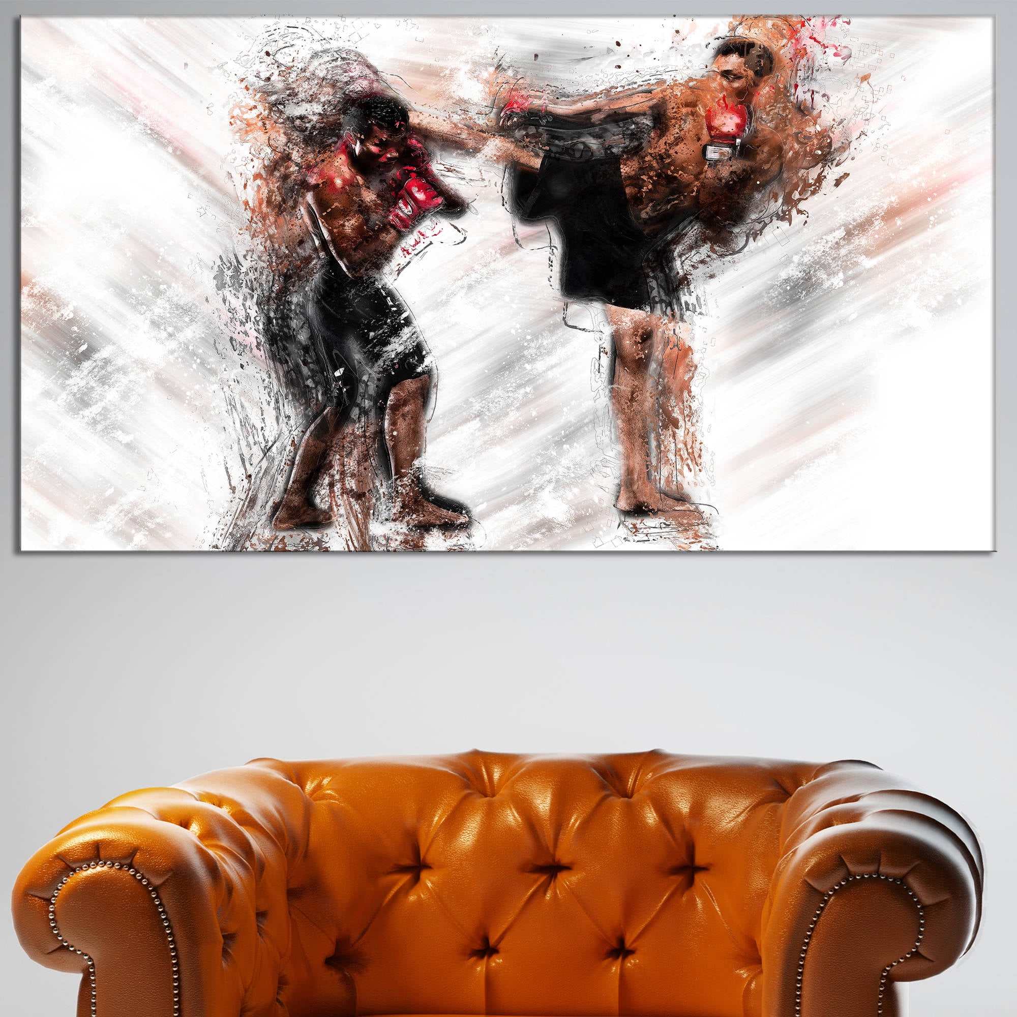 Design Art Kick Boxing Side Kick, 32" x 16"