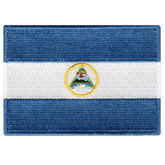 Nicaragua Flag Embroidered Iron-on Patch