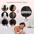 thumbnail image 6 of HBlife Adjustable Silk Satin Hair Bonnet for Sleeping Women,Double Layer,Night Turban for Large Long Curly Braid Women Men Hair - Black, 6 of 6