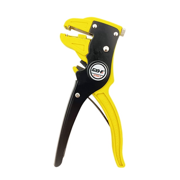 Kenally Alicates de escala de doble cara para pelar cables precisos Pelacables automáticos Artesanía Amarillo