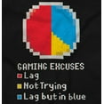 thumbnail image 2 of Gaming Excuses Pixelated Lag Video Gamer Womens Fitted Plus Size Graphic Tee Brisco Brands 2X, 2 of 5