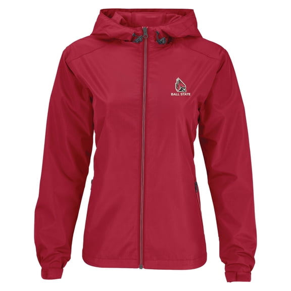 Women's Red Ball State Cardinals Newport Full-Zip Jacket