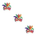 thumbnail image 4 of Gafas de carnaval Wosthever DIY Plume marco divertido colorido Type1 NO1, 4 of 6