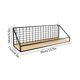 thumbnail image 2 of Cestas Colgantes de Pared para Almacenamiento Estantes de Pared de Hierro No Perforado con Madera Contrachapada para Particiones de Pared de Dormitorio, 2 of 6