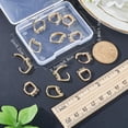 thumbnail image 3 of 1 Box 16Pcs Huggie Hoop Earring Findings 18K Gold Plated Brass 2 Style Hoop Earrings with Multi Loops Circle Teardrop Flower Leverback Ear Wires Components for DIY Earrings, 3 of 6