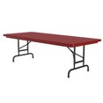 thumbnail image 1 of Correll RA3072 25 72" R-Series Rectangular Folding Table w/ Red Plastic Top, 32"H, 1 of 1