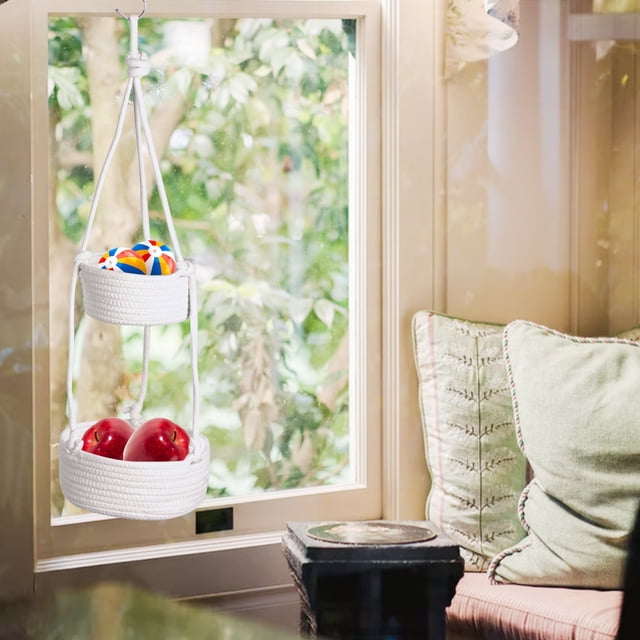 Cqxid Rangement Alimentaire à Moins de 10 $ Panier Suspendu Organisateur de Fruits et Légumes Décoration pour la Maison Organisateur de Cuisine Pratique