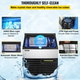 thumbnail image 6 of VEVOR 110V Commercial Ice Maker 440LBS/24H with 99LBS Storage Capacity Commercial Ice Machine 144 Ice Cubes Per Plate Include Scoop and Connection Hoses Auto Clean for Bar Home Supermarkets Restaurant, 6 of 9