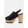 thumbnail image 4 of ALONA Black Slingback High Block Heeled Clogs, 4 of 7
