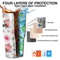 thumbnail image 7 of 30oz Pioneer Flower Tumblers Stainless Steel Tumbler with Lid and Straw,Vacuum Insulated Double Wall Travel Tumbler Cups Mug with Cleaning Brush for Coffee,Tea, 7 of 7