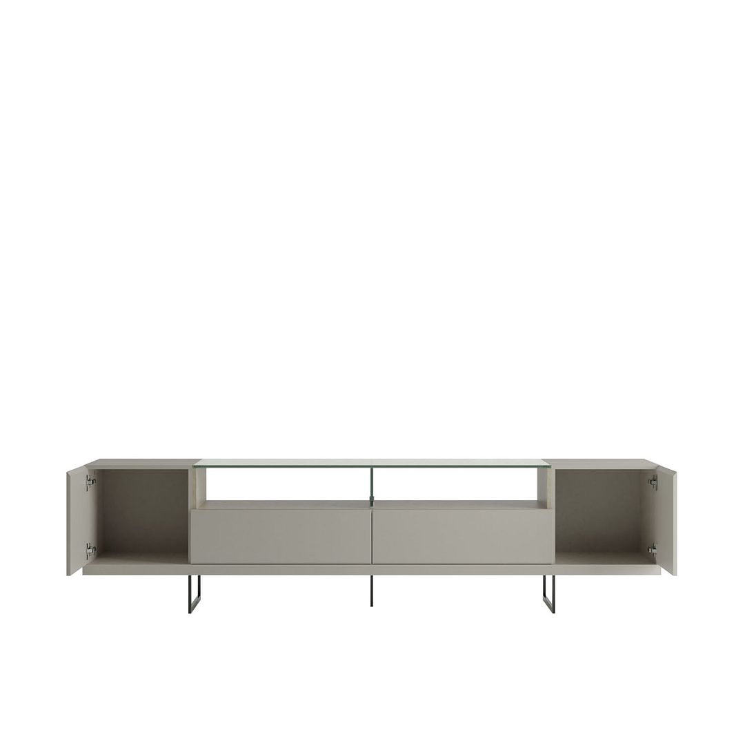 Celine 85.43 TV Stand in Off White and Nude Mosaic Wood