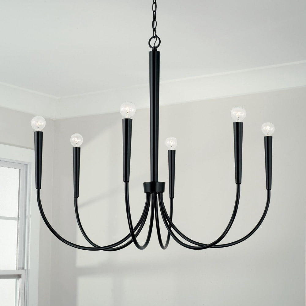 6 Light Chandelier In Modern Style-30.75 Inches Tall And 33 Inches Wide-Aged Brass Finish    -Traditional Installation Capital Lighting 445961Ad