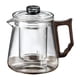 thumbnail image 1 of Tetera de vidrio de borosilicato de alta calidad, jarra de agua de 600 ml con colador, elegante tetera de hojas sueltas. Claro, 1 of 9