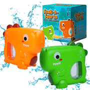 USA Toyz T-Rex Dino Water Blaster, Rechargeable Electric Fast-Fill  Water Squirt Toys for Kids Ages 3+, Orange & Green (2-Pack)