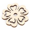 thumbnail image 3 of 100 piezas de madera Natural Material DIY superficie lisa forma de flor madera para decoración, 3 of 8