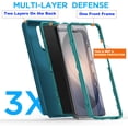 thumbnail image 5 of For Samsung Galaxy S26 Ultra Case, 3-in-1 Rugged Shockproof Protective Cover with Hard Shell and Soft Rubber Bumper, Drop Protection Armor, Teal, 5 of 6