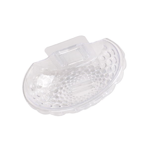 Bearachild Soporte para jabonera estante de almacenamiento caja montada en la pared Blanco transparente