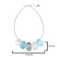 thumbnail image 3 of Tropical Beach Chic Blue and Gray Capiz Shell Rough Ovals Wire Choker Necklace, 3 of 4