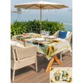 thumbnail image 5 of Outdoor Tablecloth with Umbrella Hole for Patio/Picnic/Party/Camping, Sunflowers Gnomes Waterproof Table Cloth Rectangle Table Cover Washable, Eucalyptus Spring Linen Texture (54"x 80"), 5 of 8