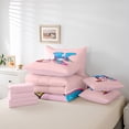 thumbnail image 6 of Manfei Girl Personalized Gifts 7pcs Bedding Comforter Set,Colorful Letter K Queen Bedding Sets,Cartoon Axolotl Watercolor Croal Queen Sheet Sets For Princess,Lightweight Room Decoration Reversible, 6 of 8