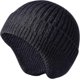 thumbnail image 1 of Men Knitted Hat Women Earflap Winter Hats Mens Wool Cap Warm Skull Cap Slouchy with Ear Warmer, 1 of 5