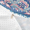 thumbnail image 4 of jejeloiu Boho Mandala Duvet Cover Queen For Men Women,Geometric Pattern Queen Bedding,Blue Pink White,Reversible,3-Piece,1 Duvet Cover and 2 Pillowcases, 4 of 6