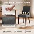 thumbnail image 6 of Upholstered Dining Chair Wood Mid Century Side Chair for Kitchen Desk, Dining Room and Restaurant, Set of 4, Dark Gray, 6 of 10