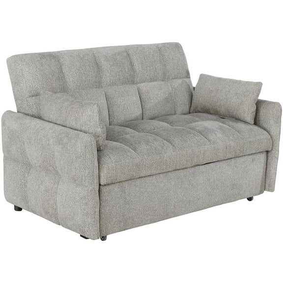 Cotswold Upholstered Convertible Sleeper Sofa Bed Light Grey