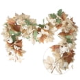 thumbnail image 4 of Btomtd 5.7ft Fall Garland with Artificial Maple Leaf and Pumpkin Vines, Thanksgiving Greenery Garland for Dining Table, Halloween Fake Plants Decoration Wreath, B, 4 of 8