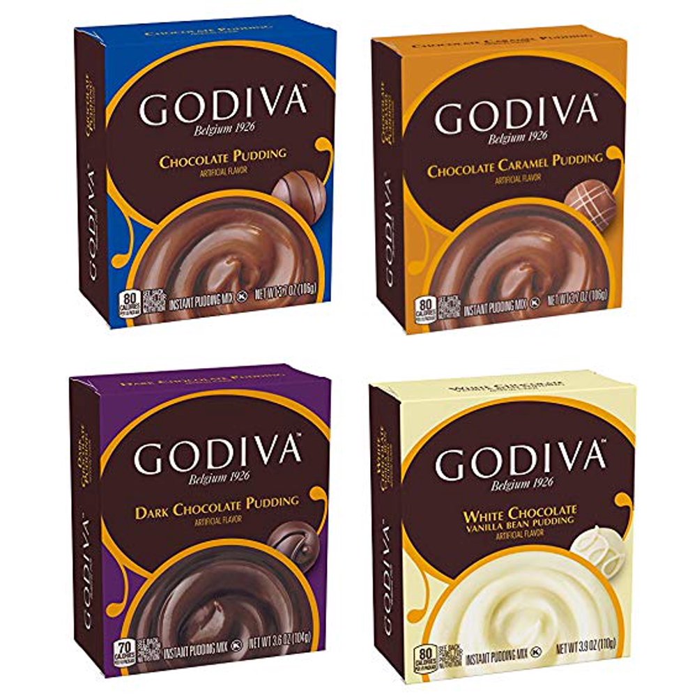 Godiva Chocolate Instant Pudding Mix Pack (Variety 4 Pack) Walmart